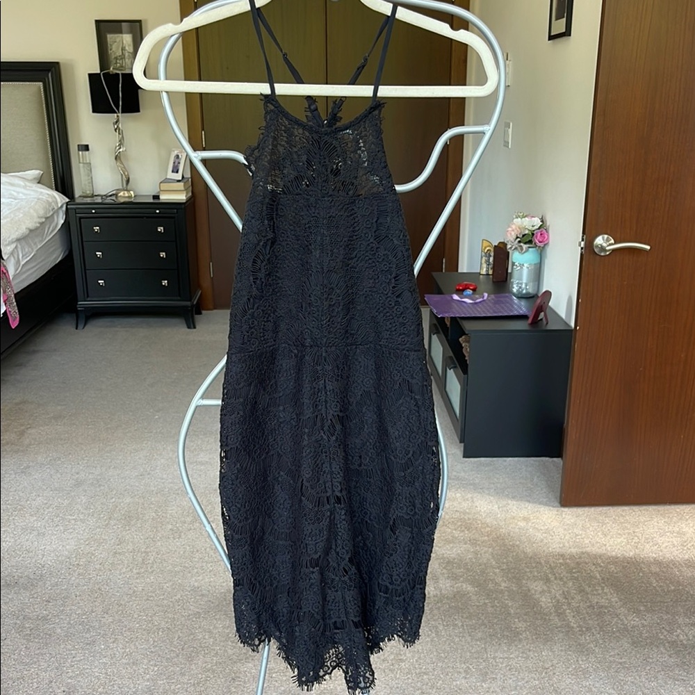 Free People BNWT Black Lace Dress